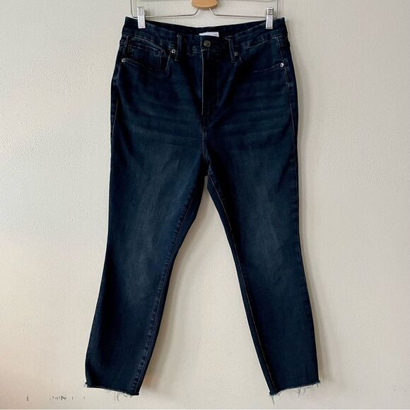 Good American Dark Blue High-Rise Skinny Jeans - Size: 15 - Picture 1 of 9